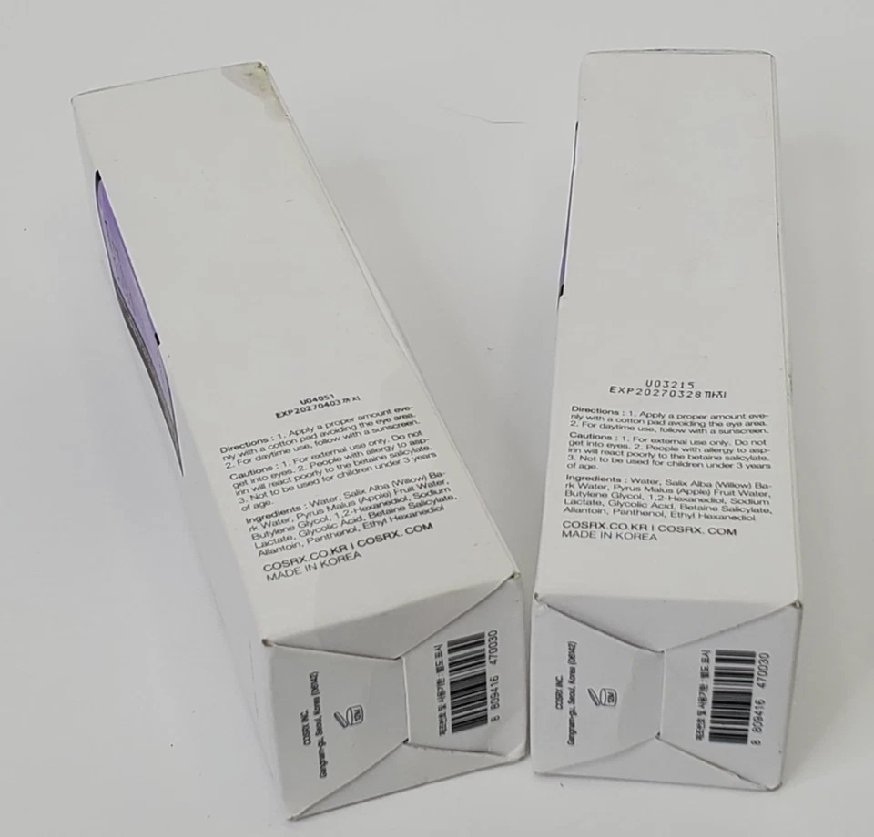 2pk COSRX AHA/BHA Tratamiento Clarificante Tónico Exfoliante Rostro Bruma 150 ml cada uno Foto 3 de 4