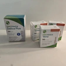 OneTouch Verio Test Strips - 50 Ct (3 boxes) w/ 1 box of Delica Plus Lancets