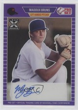 2021 Leaf Pro Set Metal 1989 Purple Rainbow 10/25 Maddux Bruns #PA-MB1 Auto 4z8