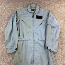 Vintage Avirex Flight Suit Coveralls Flyers Mens 38 Blue US Military Jumpsuit