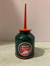 SINCLAIR Vintage Pump OIL CAN Gasoline Station Gas Garage Motor Old Style
