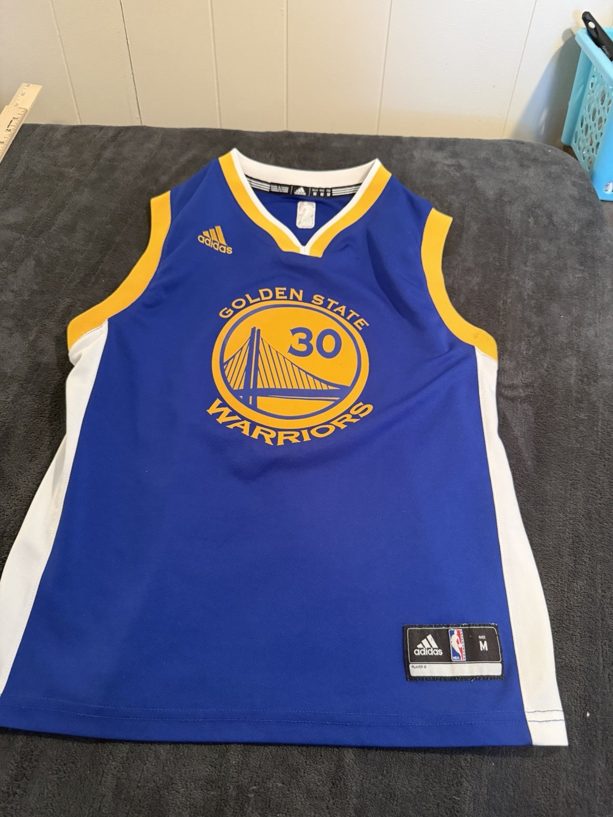 Adidas Golden State Warriors Steph Curry #30 Jersey Youth Boys Medium NBA