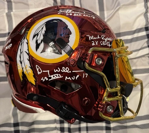 WASHINGTON REDSKINS 5x AUTOGRAPHED CUSTOM CHROME SPEEDFLEX (SB QB’s, MVP’s, HOF)