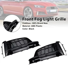 Front Bumper Fog Light Grille Cover Grill Fit Audi A5 S-Line S5 2018-2019