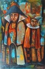 Original painting Oil canvas modern contemporary ART surrealism Pronkin 25 DIALe