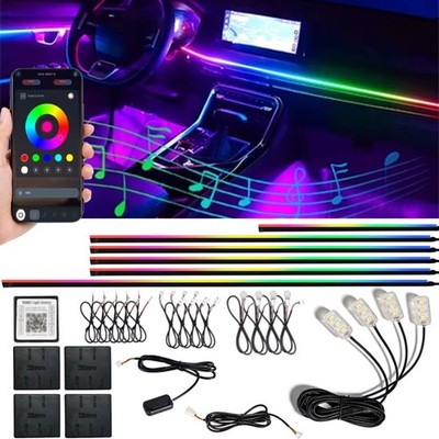 Auto Ambiente Beleuchtung RGB 18IN1 12-24V Fernbedienung Dekor Licht Neon