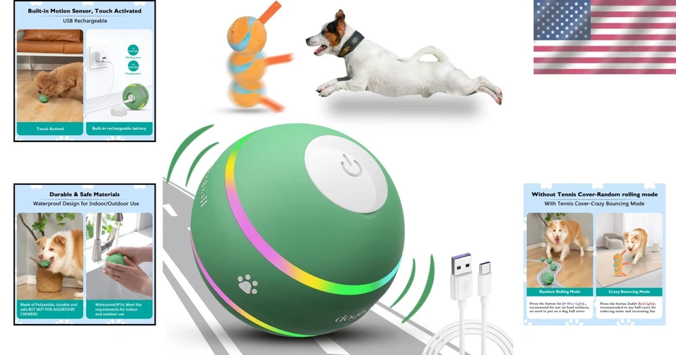 Waterproof Interactive Dog Ball - Playful Automatic Motion for Dogs of All Sizes - Image 2 of 4