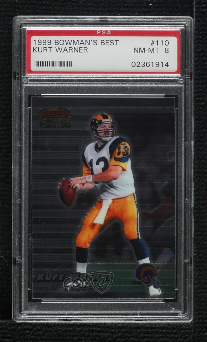 1999 Bowman's Best Kurt Warner #110 PSA 8 Rookie RC HOF 10lp