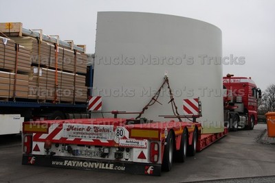 LKW Foto Plattformanhänger Deutschland rot Meier & Sohn, FAYMONVILLE #m6hy