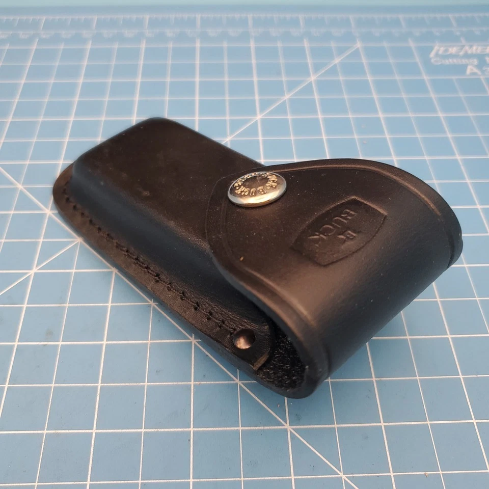 Funda De Colección Buck Cuchillos 112 Ranger Hoja Plegable Cuero Cinturón Bolsa Estuche 5"x 4.25 Foto 2 de 4