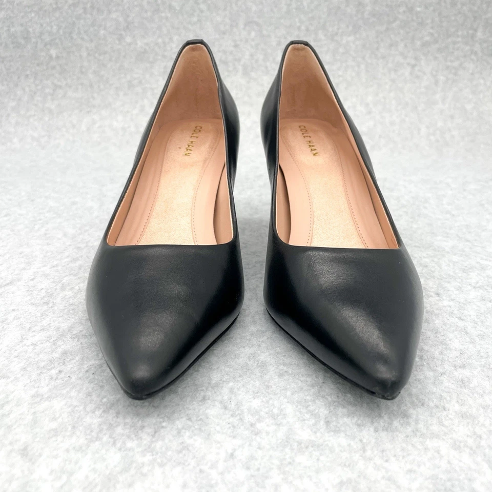Cole Haan Womens 7B Go To Park Pumps Shoes Black Slip On Stiletto Heel Career - Image 3 of 4