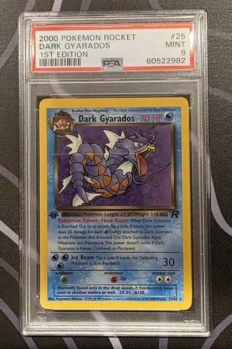 Pokémon Dark Gyarados 1st Edition Team Rocket PSA 9 25/82 70 HP