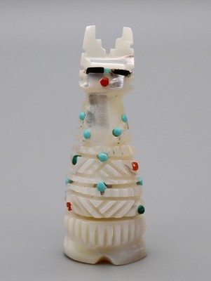 Carl Etsate Mother-of-Pearl Zuni Corn Maiden Fetish
