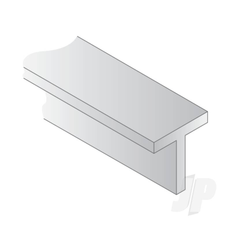 Evergreen Scale Models T-Profile, 35 CM / Height 1,8mm / Width 1,8mm 4 Piece 763 - Image 2