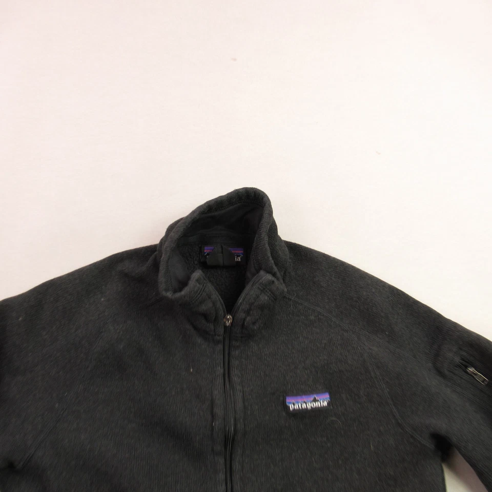 Patagonia Jacket Girls Small Long Sleeve Pockets Lightweight Black - Image 2 of 4