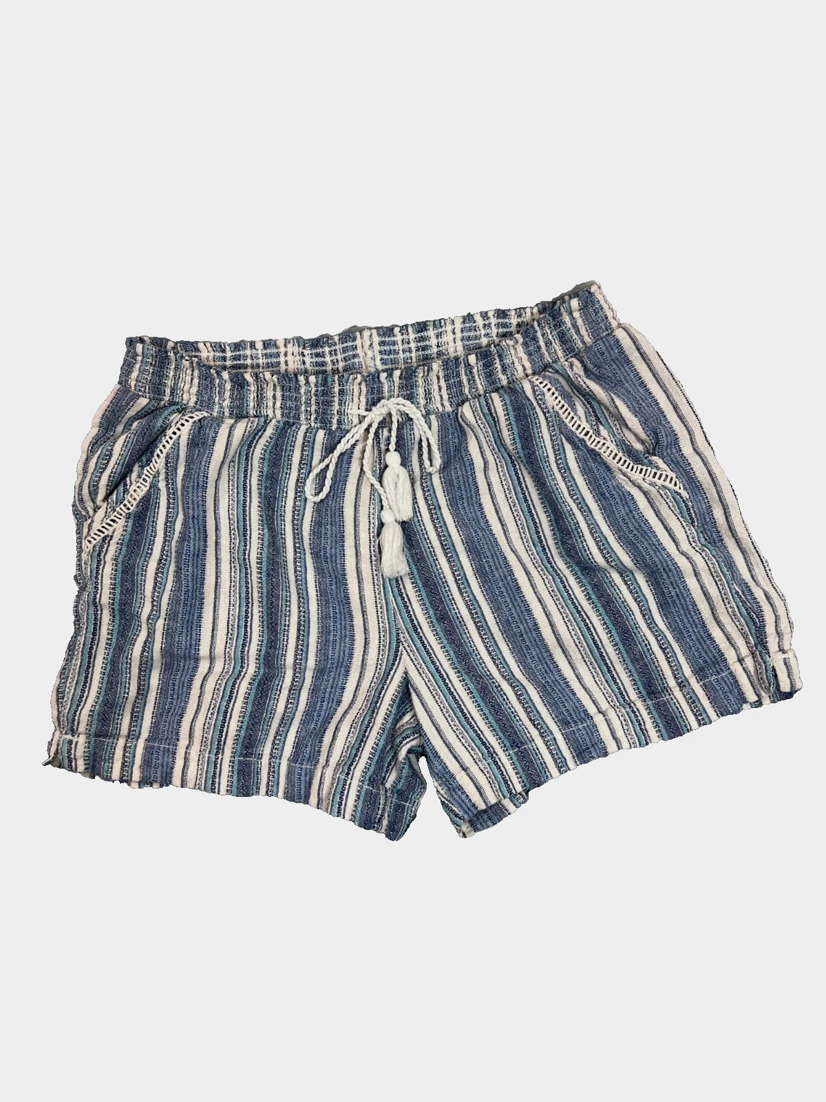 Briggs Linen blend shorts size XL blue nautical high waist elastic beach coastal
Opens in a new wind