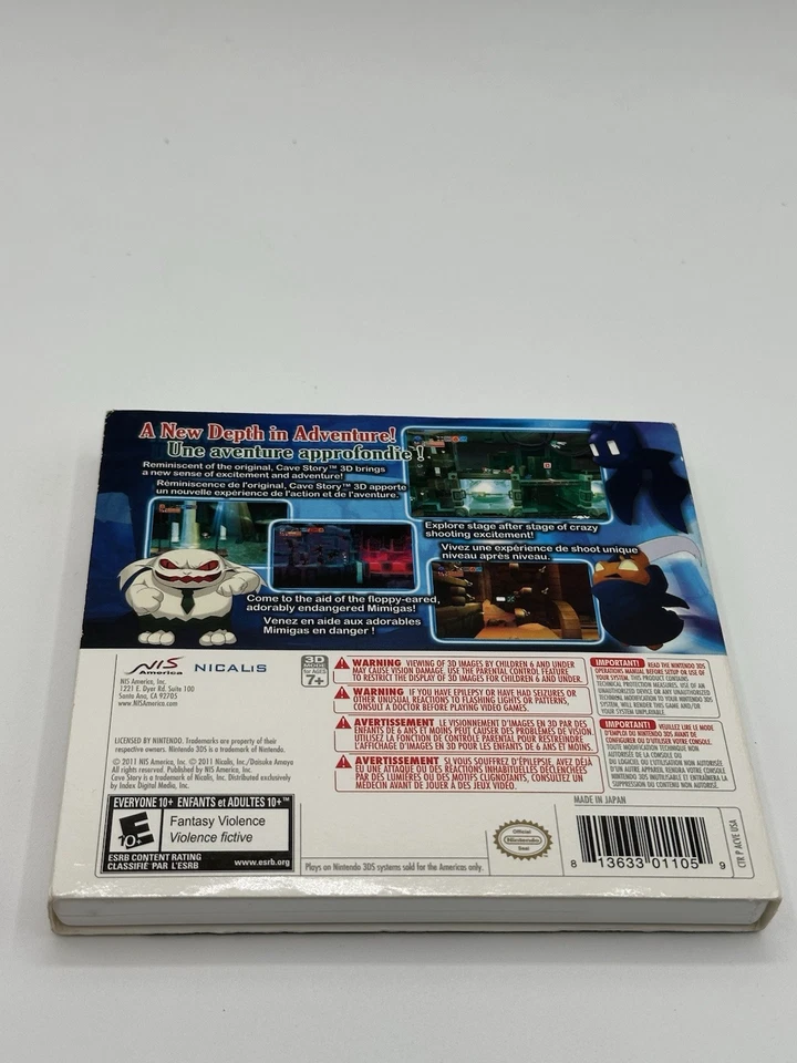Cave Story 3D (Nintendo 3DS) ¡Deslizamiento Lenticular Completo! Estado de funcionamiento probado Foto 2 de 4