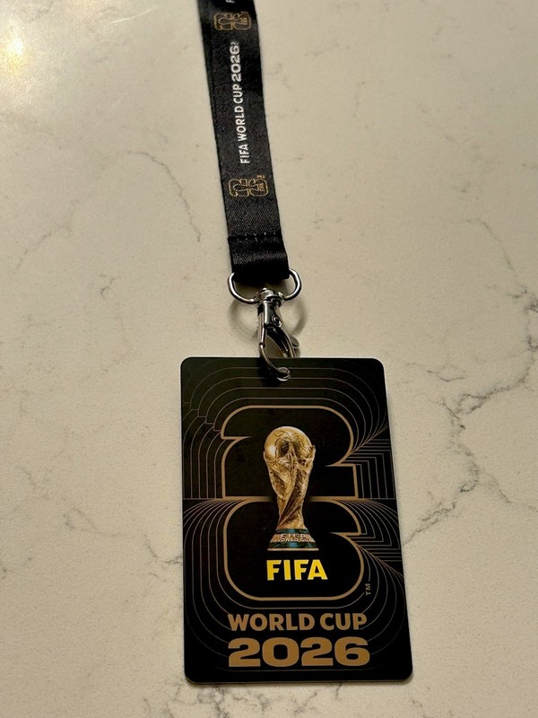 FIFA World Cup 2026 Soccer Lanyard, Black, with ID Badge Credential Tag