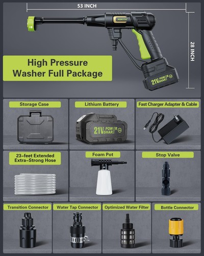 Cordless Pressure Washer Battery Powered; 990 PSI Cordless Power Washer with ... - Picture 7 of 7
