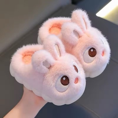 Niedliche Hasen-Kinderhausschuhe /Warme, Weiche Winter-Pantoffeln | Flauschige 