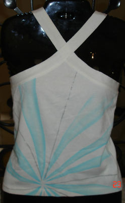ESCADA LAUREL WHITE JERSEY HALTER TOP 40 ITALY SEXY !!!