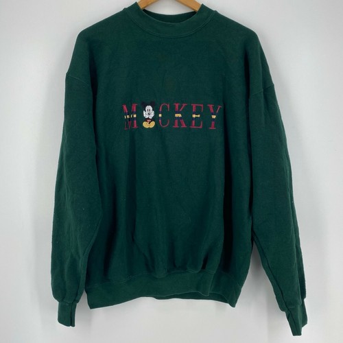 Green Embroidered Mickey Mouse 