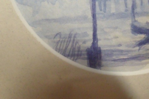 (2) Vittore Zanetti Zilla 1864-1946 2 3/4" MINIATUR VENEDIG GERAHMT AQUARELLE - Bild 6 von 6
