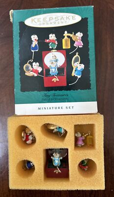 Hallmark Keepsake Ornament 1995 TINY TREASURES Miniature Mice Set Of 6