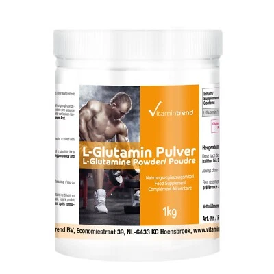 L-Glutamin Pulver 1 kg - 100 % pur für 6,5 Monate - Aminosäure | Vitamintrend