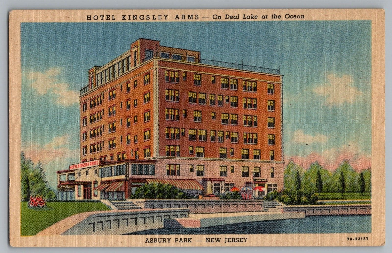 Hotel Kingsley Arms Asbury Park New Jersey Postcard eBay