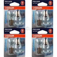 4X Osram P21/4W Mit Metallsockel 12V 21/4W Sockel Baz15D