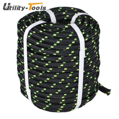 Double Braid Polyester Rope Rigging Rope 1/2'' 6180lbs Breaking Strength 150'