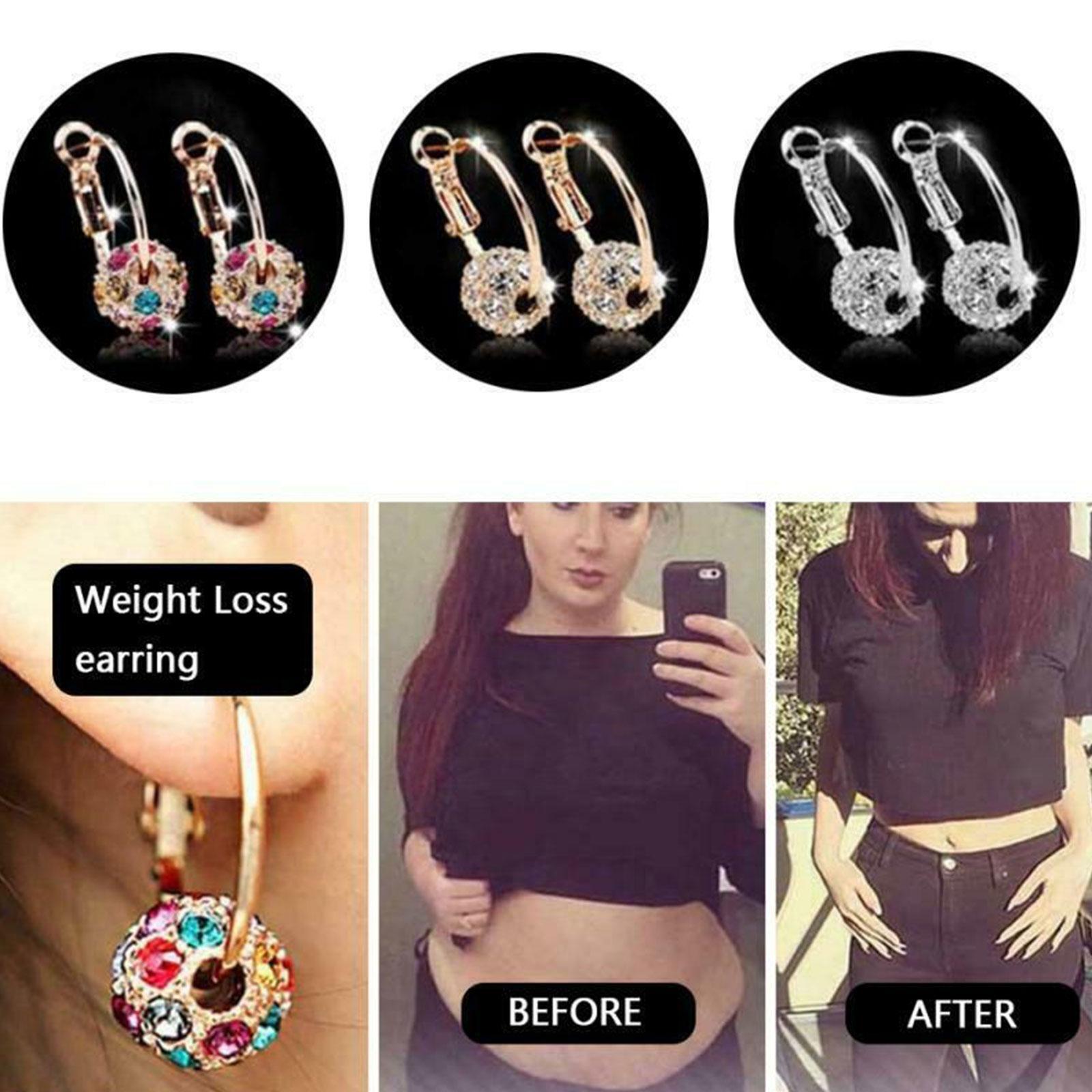 2x Therapy Weight Loss Earrings Slim Ear Studs Patch Health