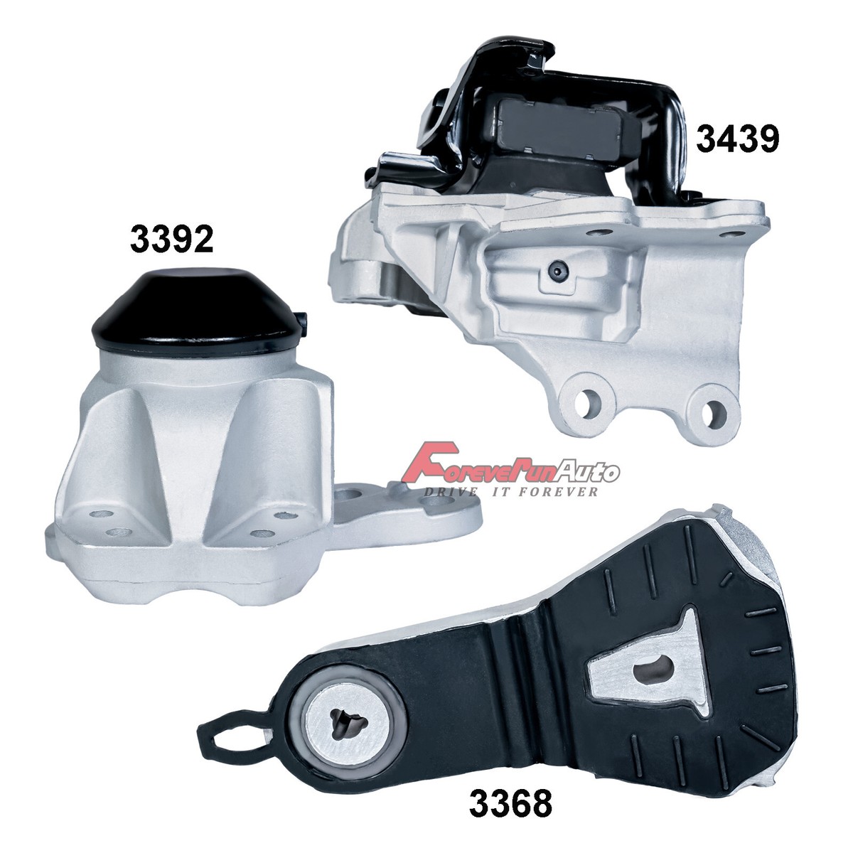 3-Piece Engine Motor & Transmission Mount Set For Ford Explorer 3.5L (2016-2019) - Direct Replacement