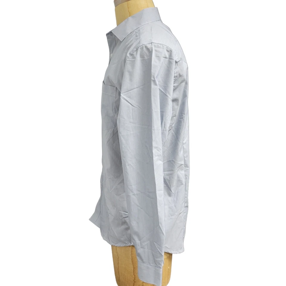 Men's Galaxy By Harvic Long Sleeve Slim Fit Stripped Shirt.  Medium.  NWT $58 - Image 4 of 4