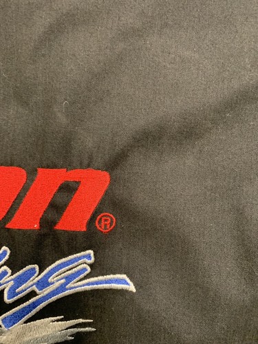 Choko Snap On Racing Zipper Up Jacket Polyester Lined Embroidered Black XXL/2XL - Picture 11 of 12