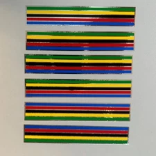 World Champion stripes silver foil decals/stickers , 4 options on your choice