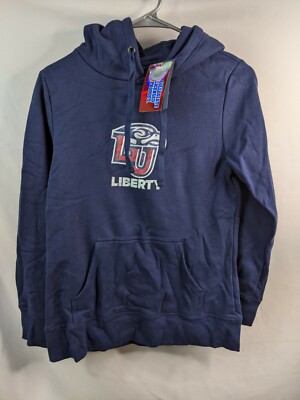 Liberty Flames Football Hoodie Women's Small Blue Sweatshirt