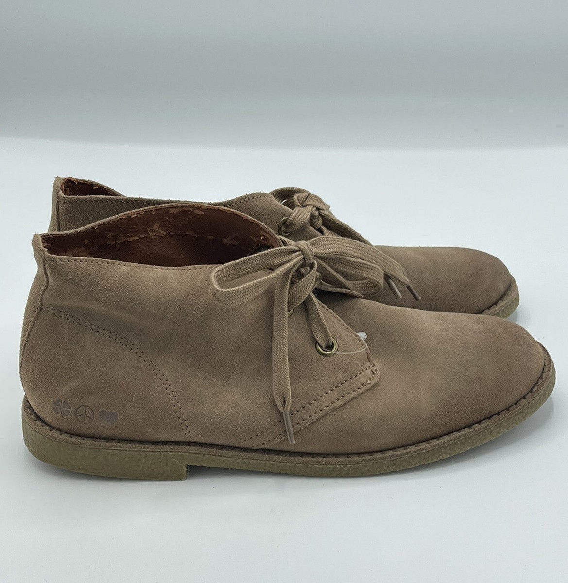 Lucky Brand mens tan suede boots size 10 ankle lace up Lucky Brand Suede Boots for Men | Mercari main image 4