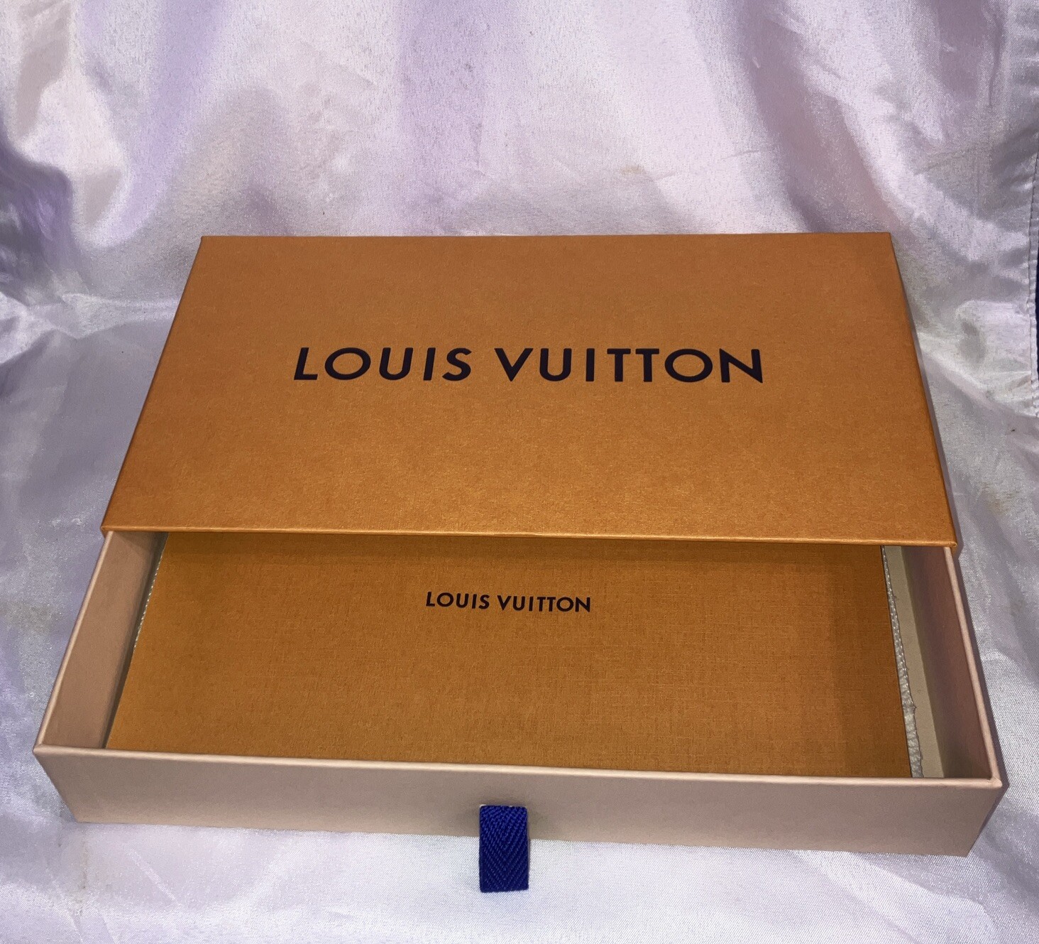 Louis Vuitton 9.75x5.4"x1.75" Empty Drawer Box,Dust Bag,Shopping Bag&Recipe Envl