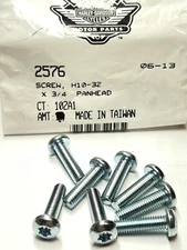 (1) ONE GENUINE OEM HARLEY-DAVIDSON H10 -32 x 3/4 SCREW 2576  .. FAST SHIPPING