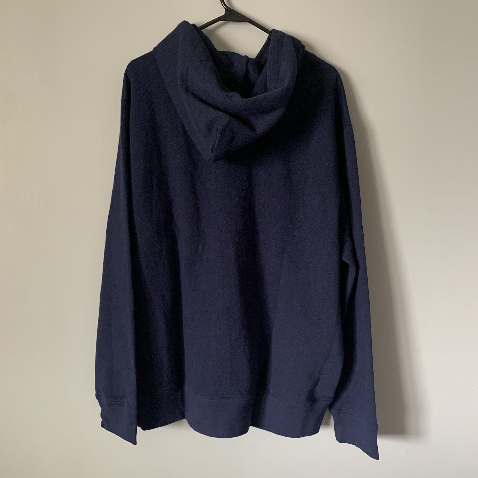 Felpa con cappuccio Polo Ralph Lauren uomo grande pony pile blu navy taglia XL NUOVA