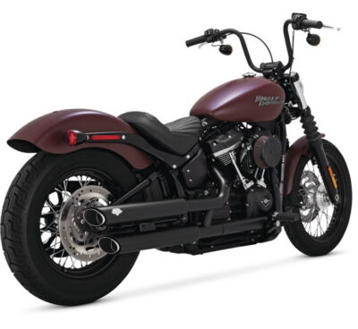 Vance & Hines Black PCX Twin Slash 3'' Slip-On Performance Mufflers 46376