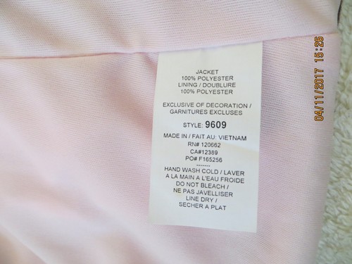NWT Isobella & Chloe ALMOND TRUFFLE JACKET 9609PK girls size 12M - 第 7/8 張圖片