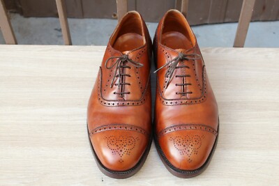 靴 Alden 911 Medallion Tip Balmoral dress Alden Burnished Tan Cap Toe with Medallion – Oxford and Derby