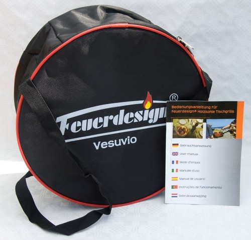 Grill Tischgrill Vesuvio creme * Outdoor * Camping * Picknick * Holzkohlegrill - Bild 3 von 5