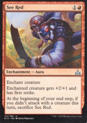2X SEE RED 112/196 RIVALS OF IXALAN MTG MAGIC LP X2