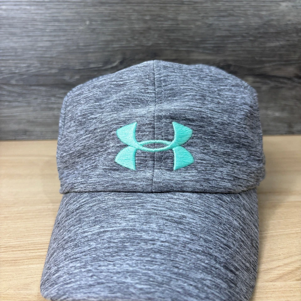 Gorra Under Armour con correa trasera para mujer gris brezo correr gimnasio atlético Foto 3 de 4