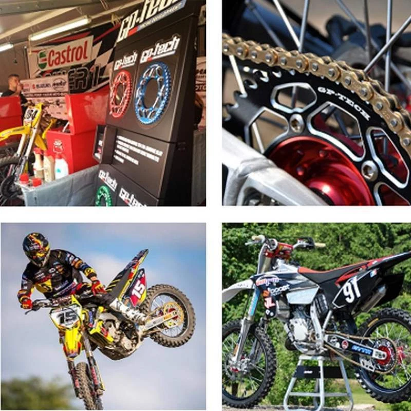 GP-TECH Factory Sprocket Kettenkit Honda Rot DID 520 VX3 X Ring CRF 450 CR 250 - Bild 3 von 4