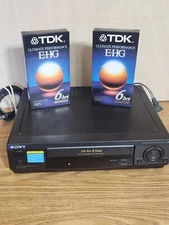 Sony 4-Head VCR VHS Video Recorder Player No Remote DA PRO SLV-478 2 Blank Tapes